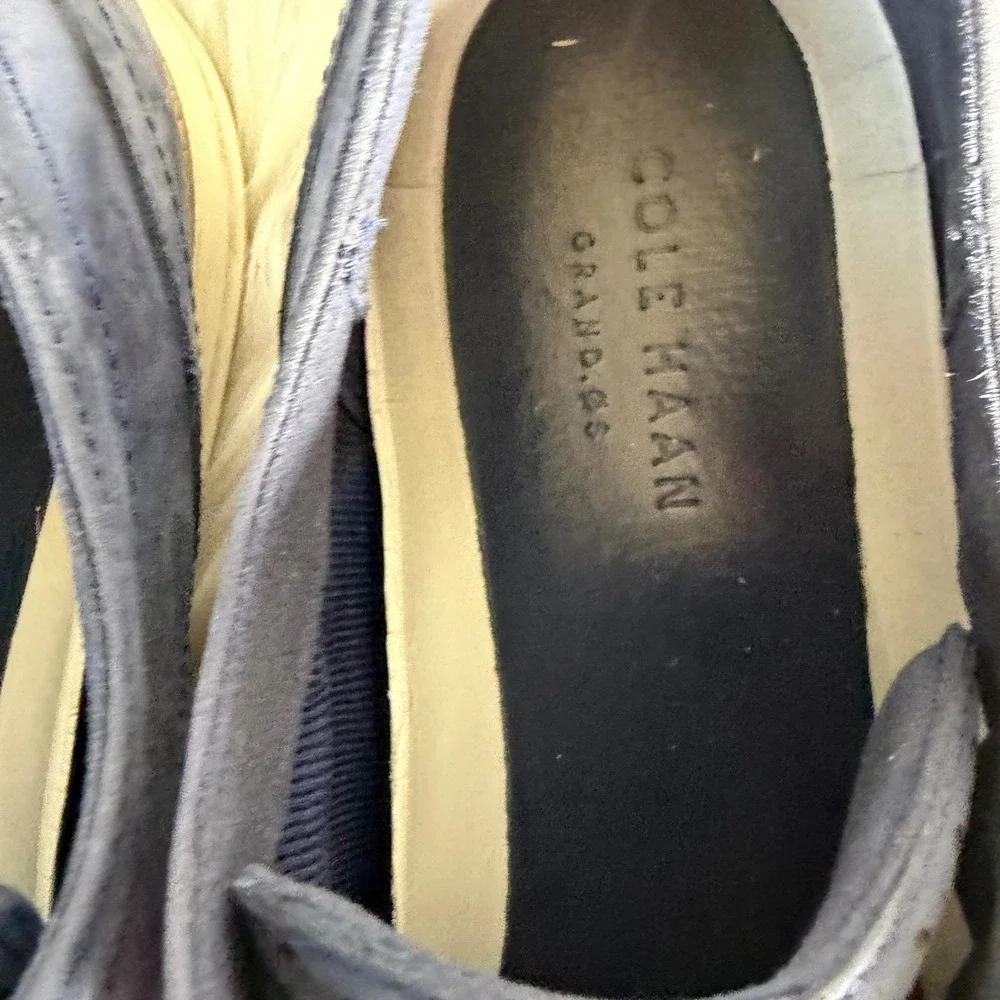 Cole Haan Grand.OS Navy Blue‎ Nubuck Wingtip Oxford Shoes C28875 Mens 11.5 M